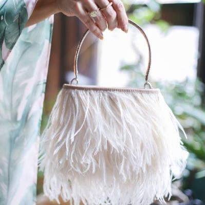 KOLUNTU - Vendita all'ingrosso Pochette - Donna - Opzioni extra con cinturino in piuma fantasia2