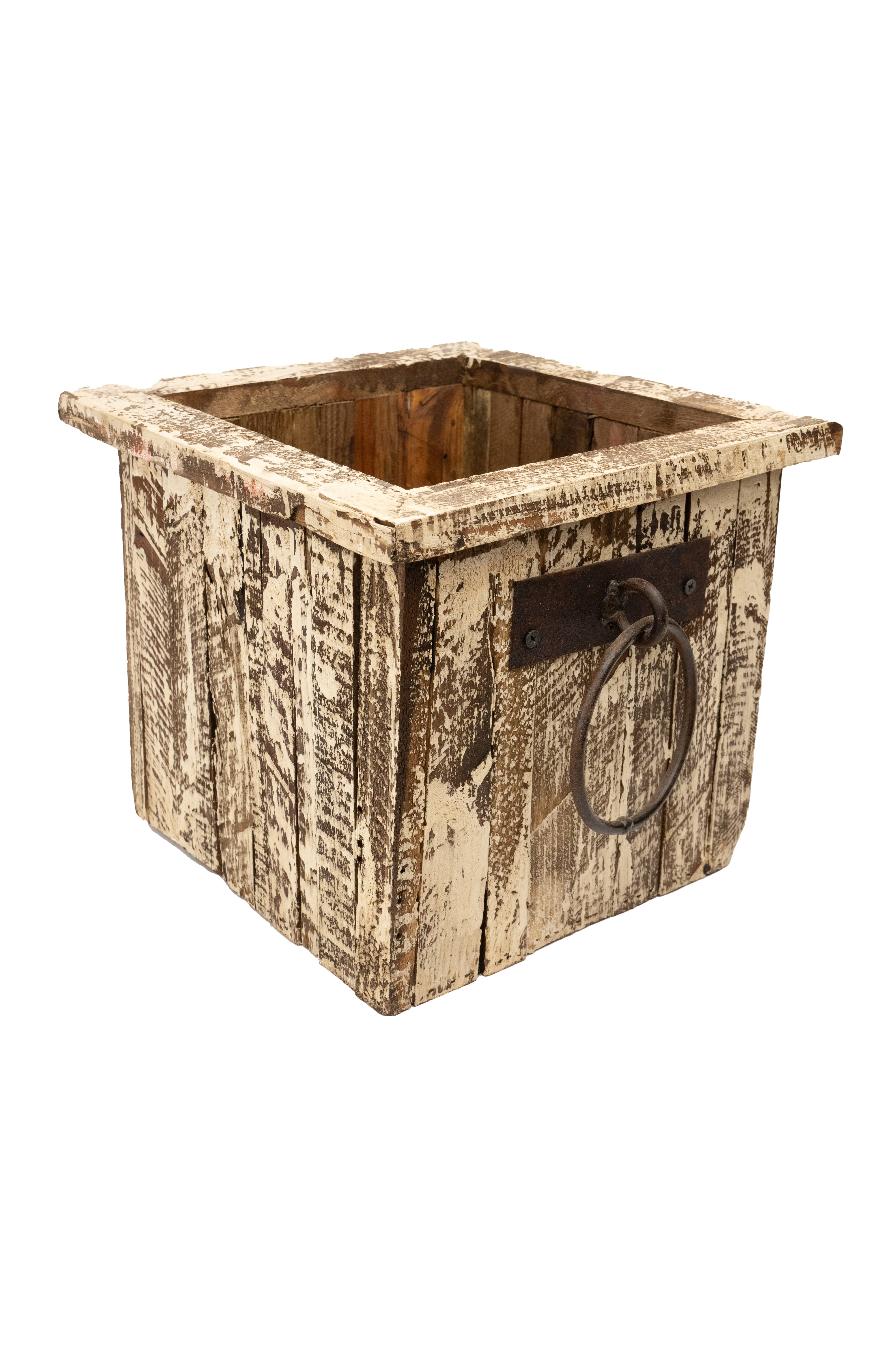 My Amigos Imports - Wholesale Planter Box - Gardner Rustic Wooden Square-Planter-11x11x10H-Garden Decor22