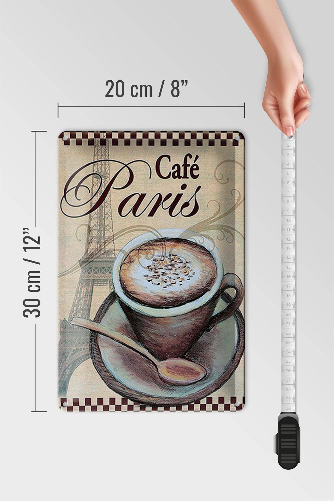 Femer - Wholesale Sign - Paris 20x30 cm Eiffel Tower Coffee Cup Cafe Deco Sign4