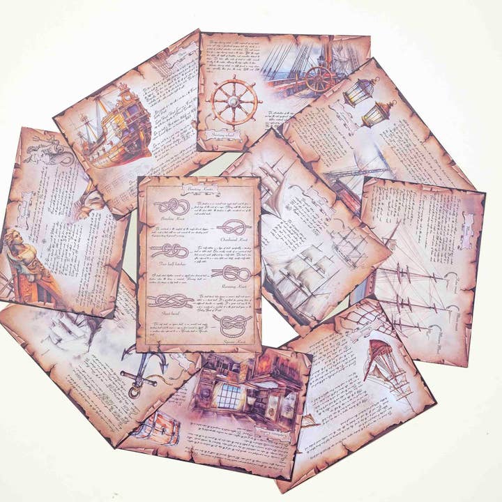 CoraCreaCrafts - Wholesale Craft Supplies - Sailing Ships Paper Set2