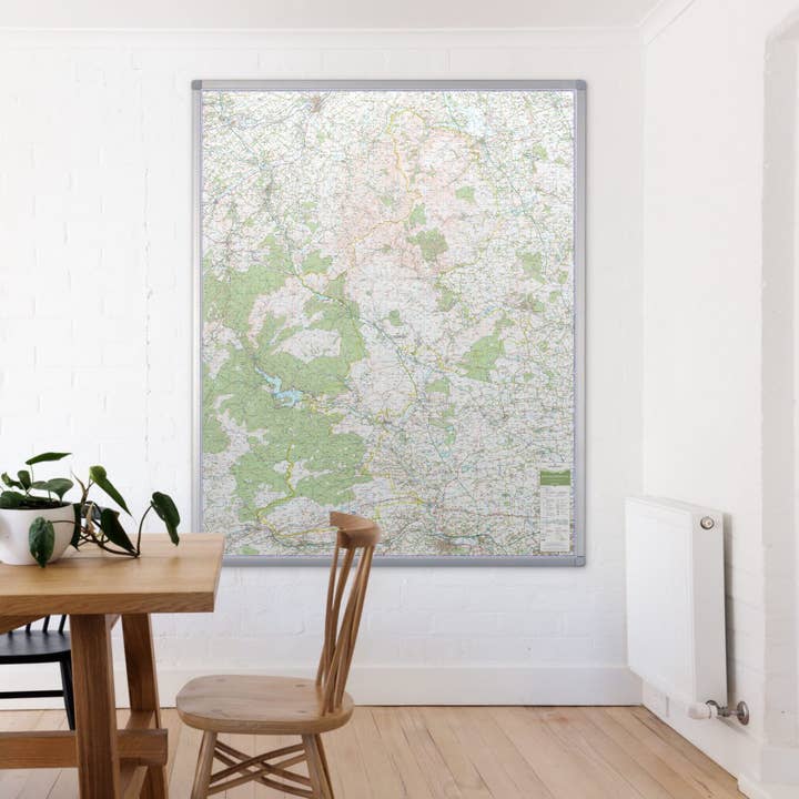 Northumberland - Mapa del Muro del Parque Nacional del Reino Unido para venta al por mayor de Map Marketing Limited