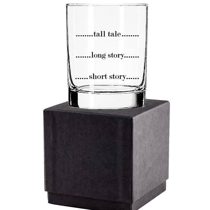 Fly Paper Products - Wholesale Cocktail/Liquor Glass - Short Story, Long Story 11oz Rocks Glass Tumbler2