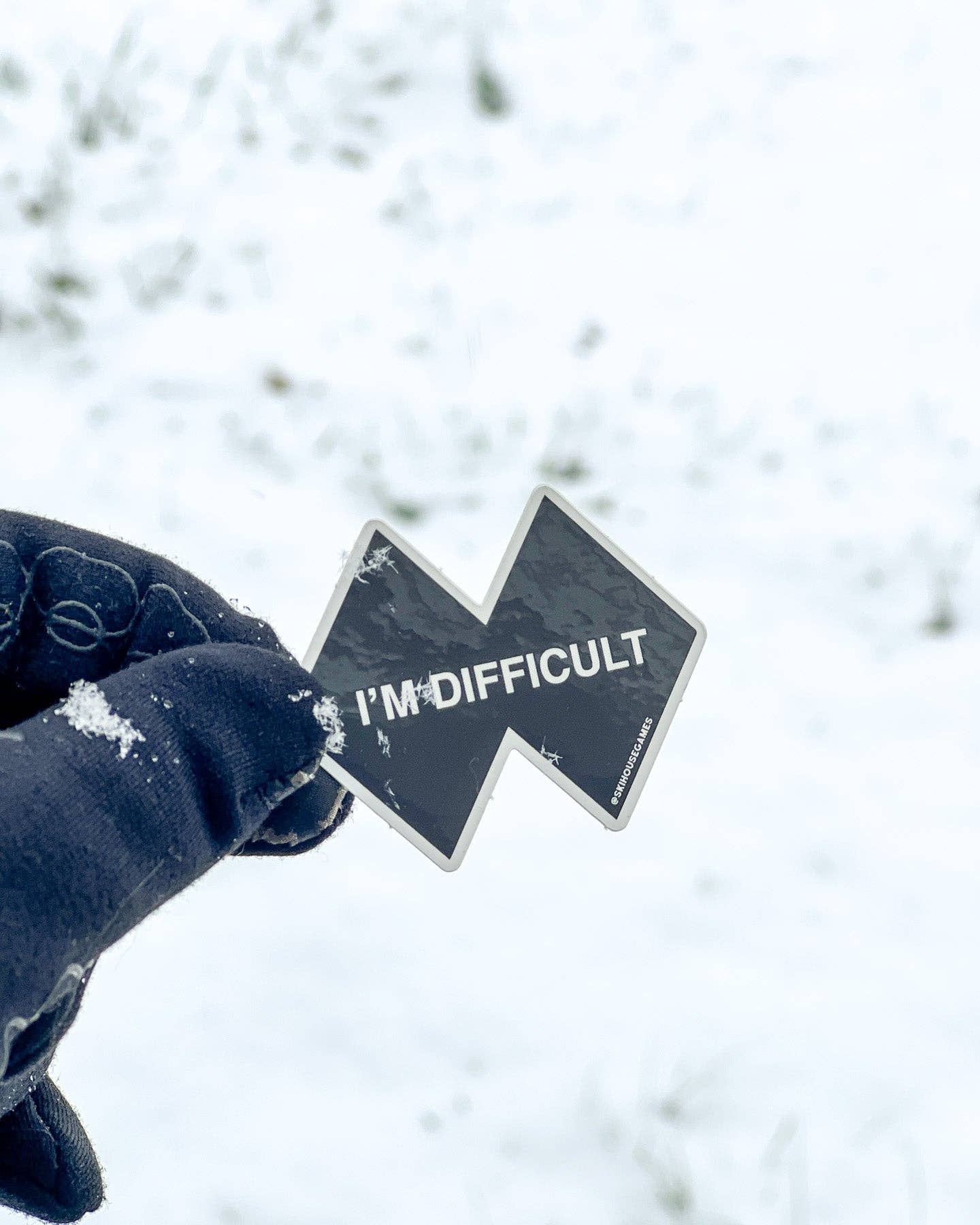 Ski House Games - Wholesale Sticker - I'm Difficult Vinyl Black Diamond Sticker3