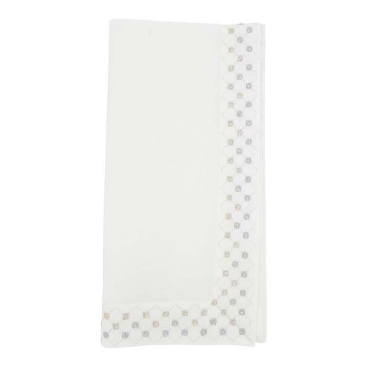 Metallic Lattice Napkin for wholesale by Saro Lifestyle