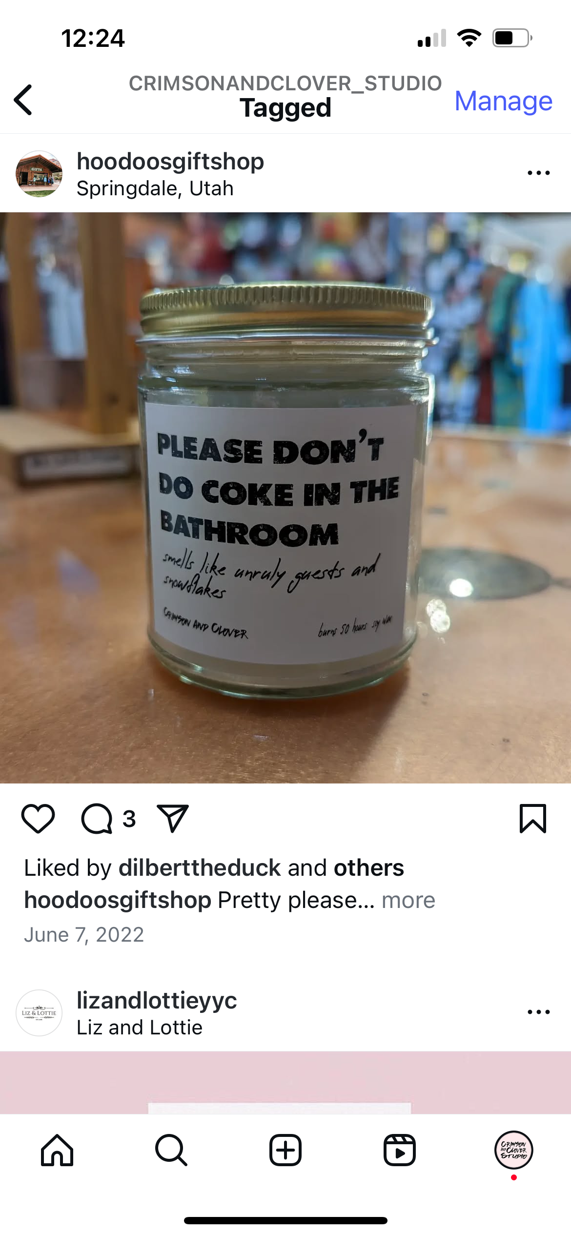 Crimson and Clover Studio – wholesale Jar/filled candle – Please Don't Do Coke in the Bathroom Soy Coconut Candle2