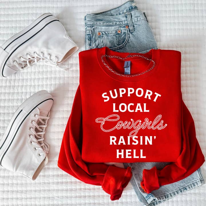 Pull Ras du Cou Cowgirls Raisin' Hell pour la vente par Tacos and Tshirts