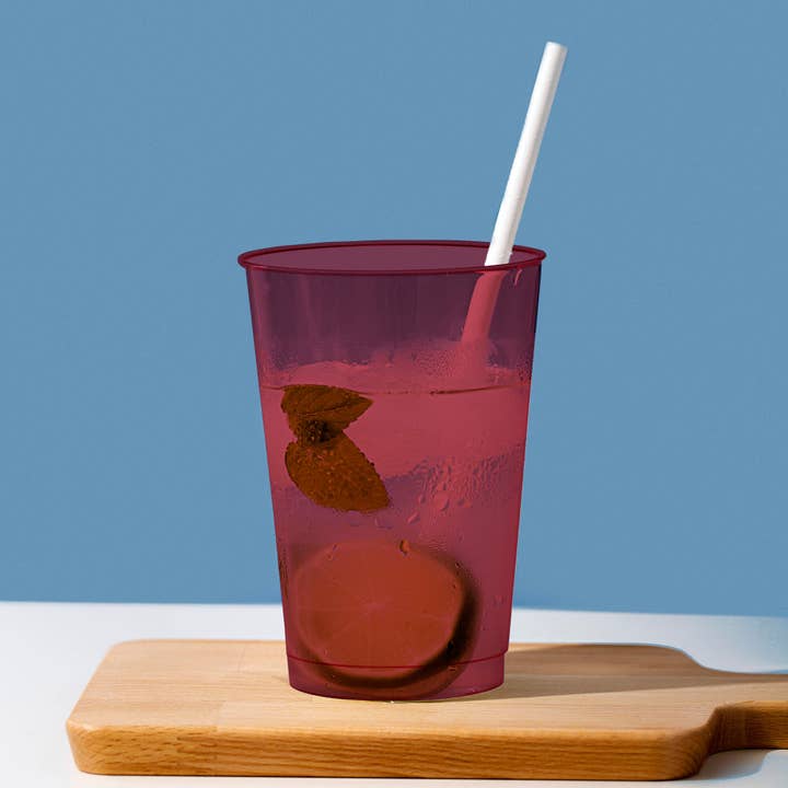 Smarty had a Party - Wholesale Disposable cup - 12 oz. Clear Red Disposable Plastic Party Cups - 240 pcs7