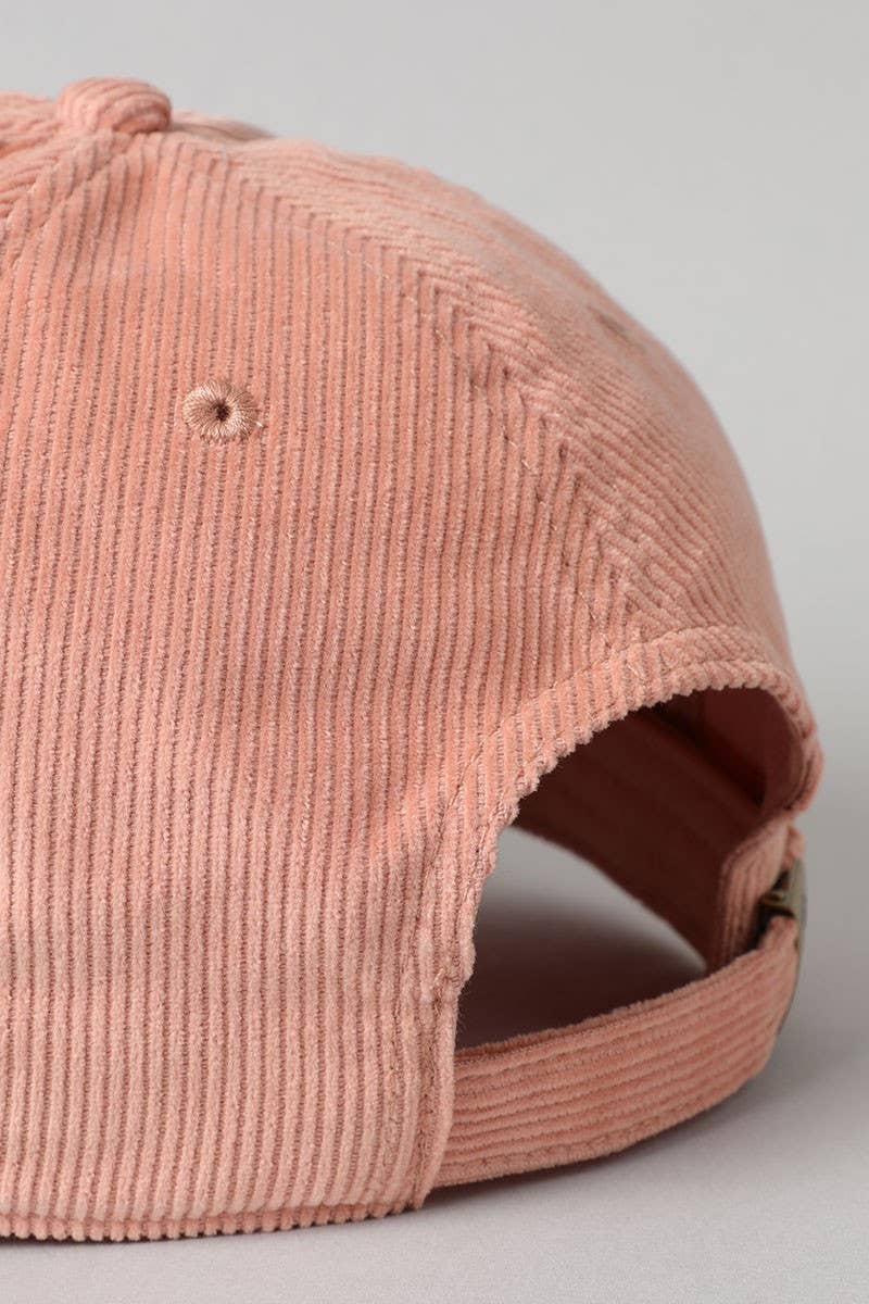 Fashion City - Wholesale Baseball Cap - Women's - Corduroy Adjustable Cotton Baseball Cap Dad Hat19