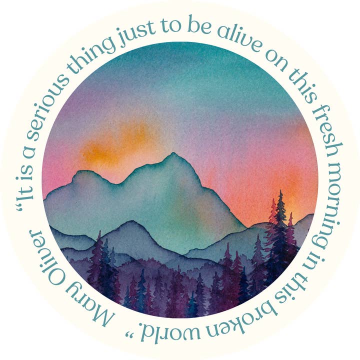 Quote Landscape Sticker - Original Watercolor Art for wholesale by Shelby Thayne Art