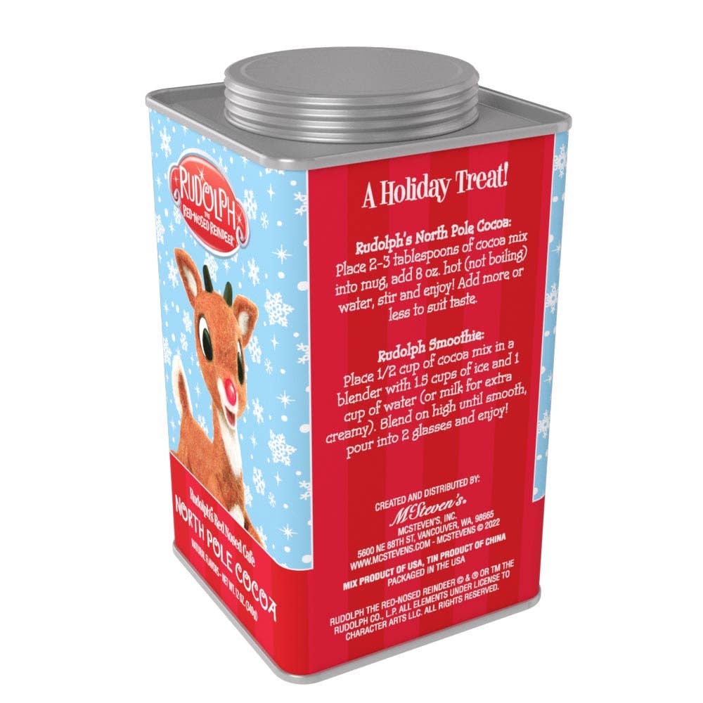 McSteven's - Wholesale Hot Cocoa Mix/Kit - Rudolph The Red-Nose Reindeer® Chocolate Cocoa (12oz Tins)10
