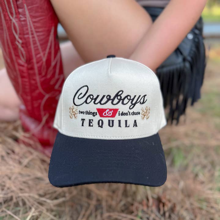 Cowboys und Tequila Bestickter Trucker-Hut für den Großhandel von Stitch Your Style