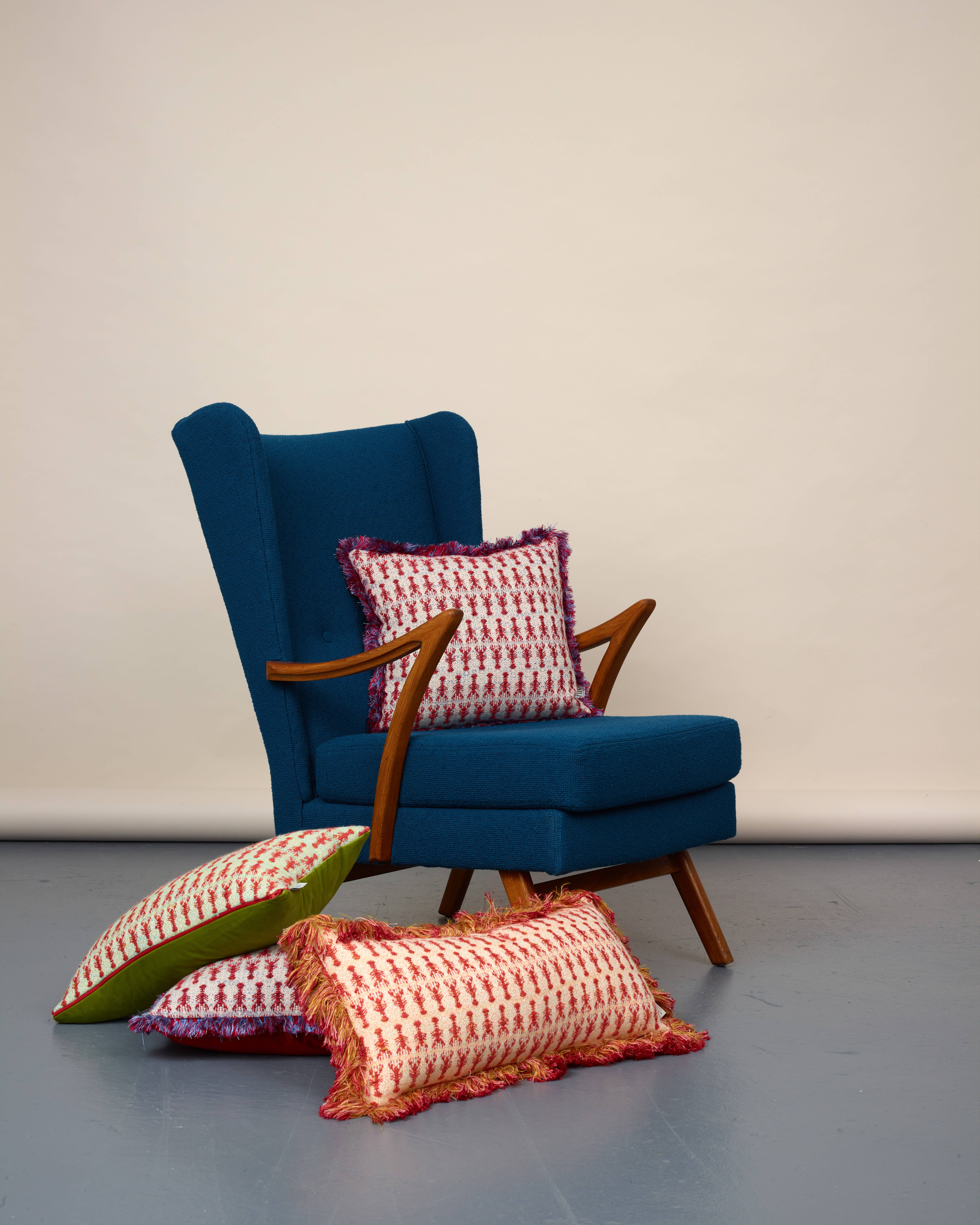 Shiv Textiles - Wholesale Throw/Decorative Pillow - Lobster Woven Cushion Made in Britain 50cm x 30cm  3