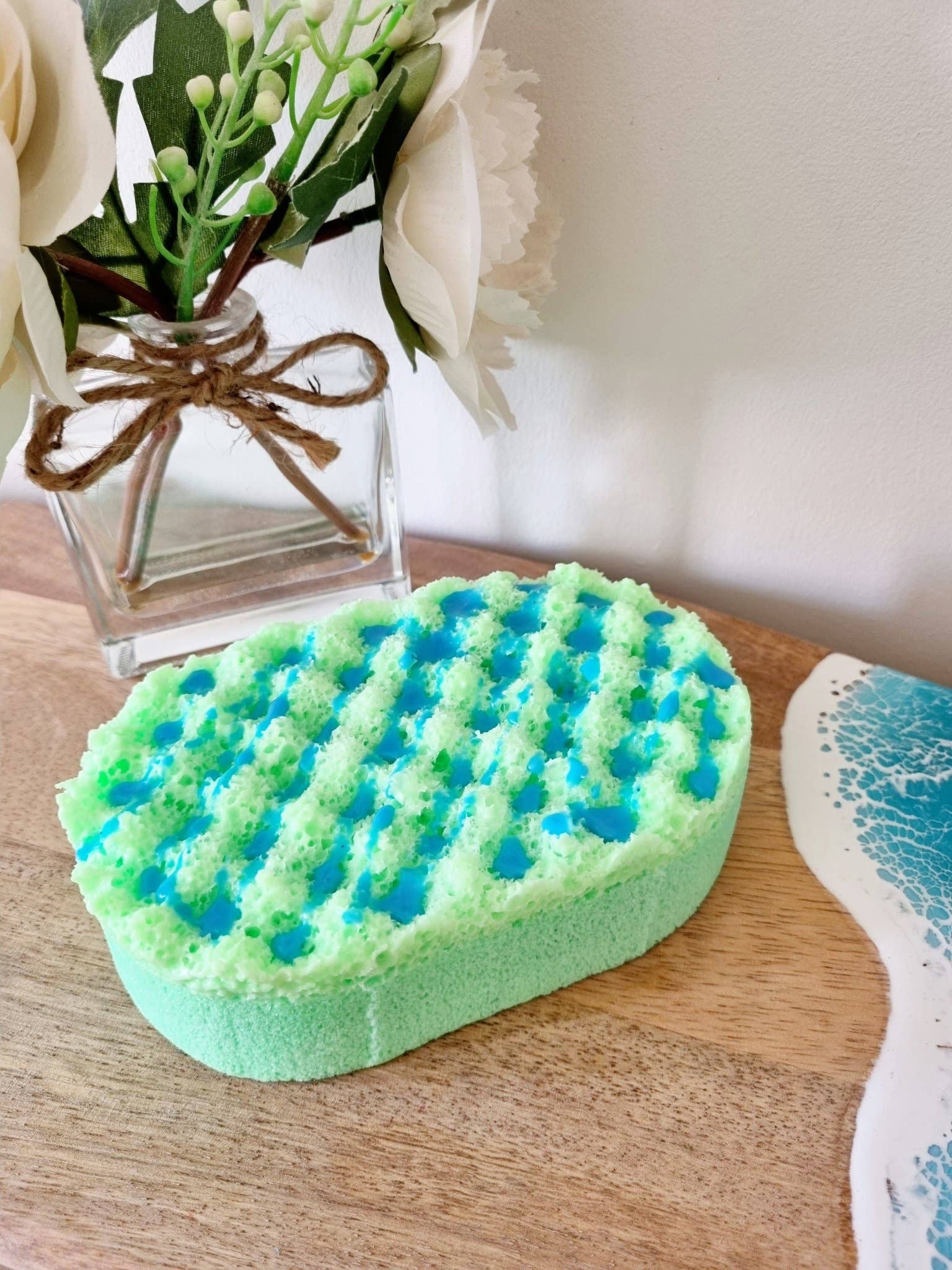 Cottage Fresh Scents – wholesale Bath pouf/sponge – Adventurous Soap Infused Exfoliating Massage Sponge