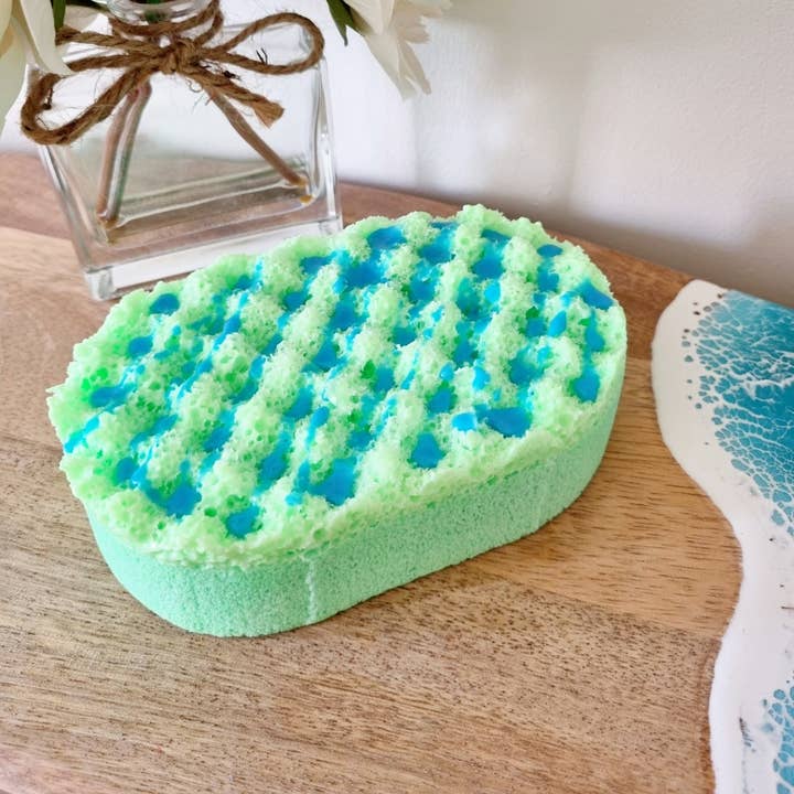 Cottage Fresh Scents – wholesale Bath pouf/sponge – Adventurous Soap Infused Exfoliating Massage Sponge0