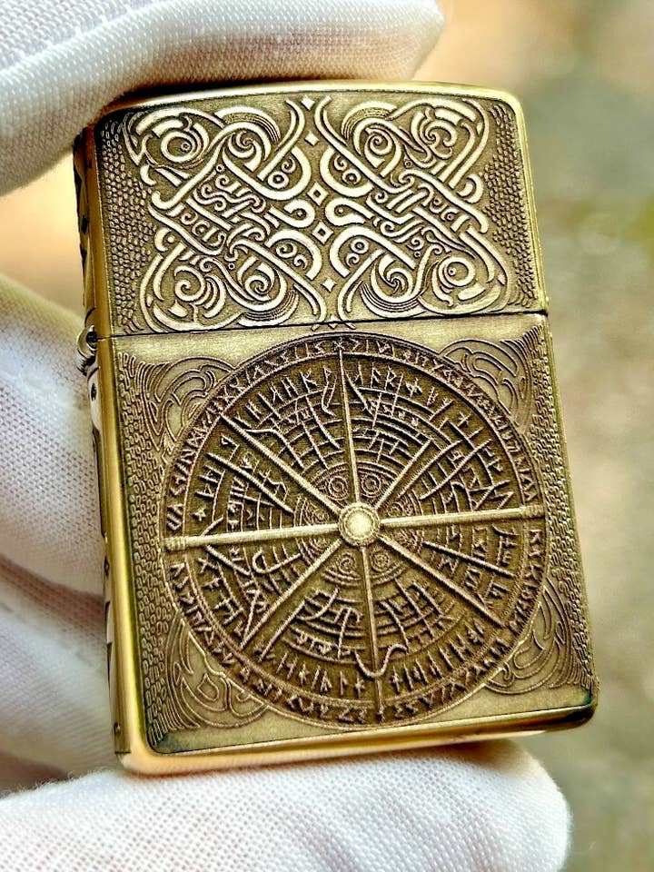 Engraved Zippo Norse Wayfinder Armor Genuine Zippo lighter | Viking Zippo for wholesale by Defcon Supply