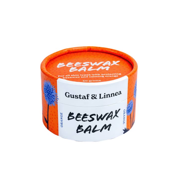 Gustaf och Linnea - Wholesale Verzorgende zalf/balsem/crème - Bijenwasbalsem met sinaasappel in papieren verpakking -Engelse versie