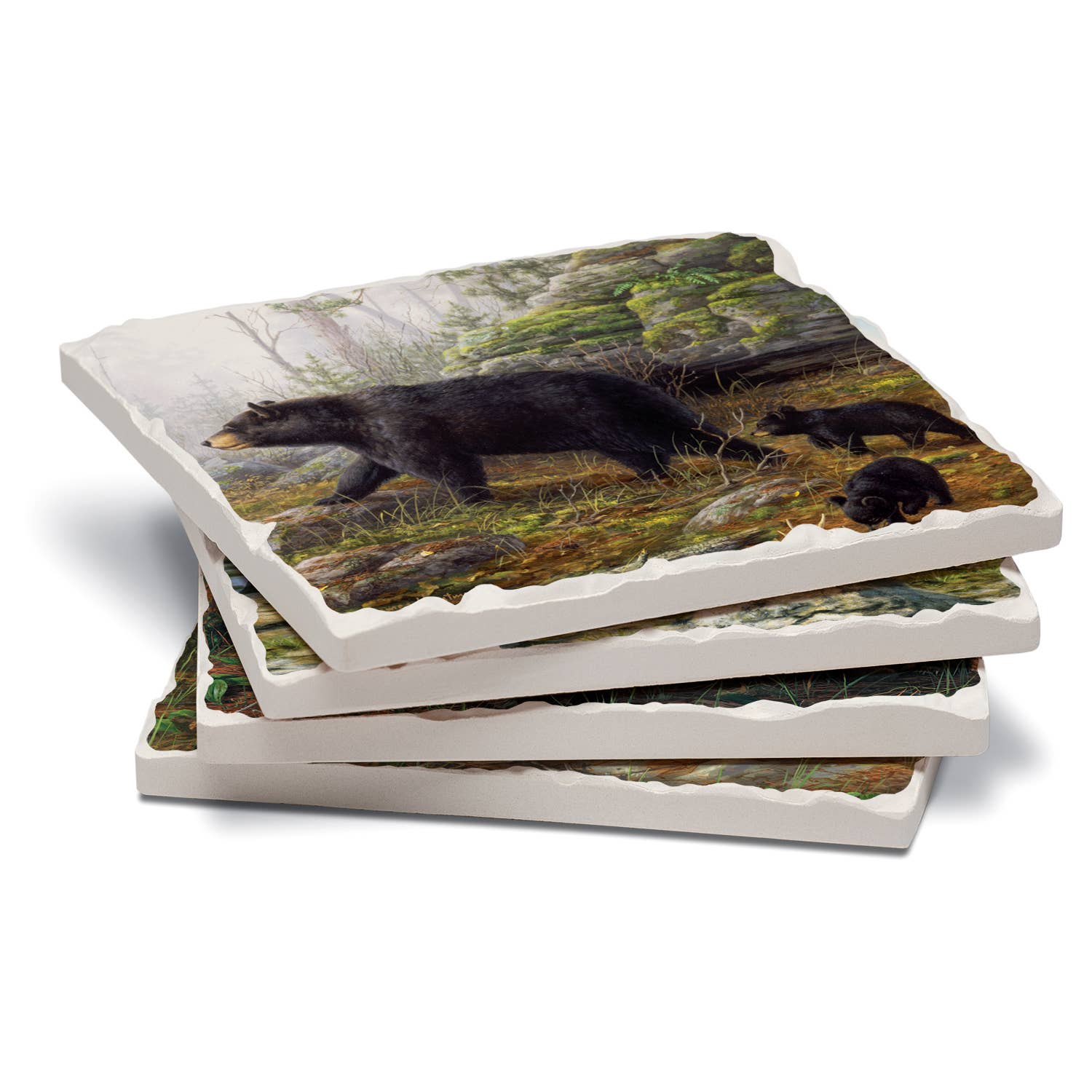 CounterArt/Highland Home/Thirstystone/CoasterStone - Venta al por mayor Posavasos - Posavasos con diseño surtido de imágenes de Keeping Watch, 4 unidades4