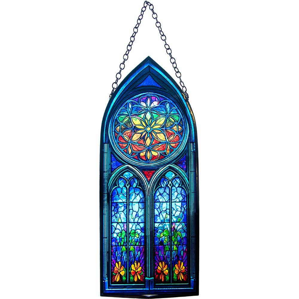 Kheops International - Wholesale Suncatcher - Glass Suncatcher 8in Cathedral - Flower of Life (Each)0