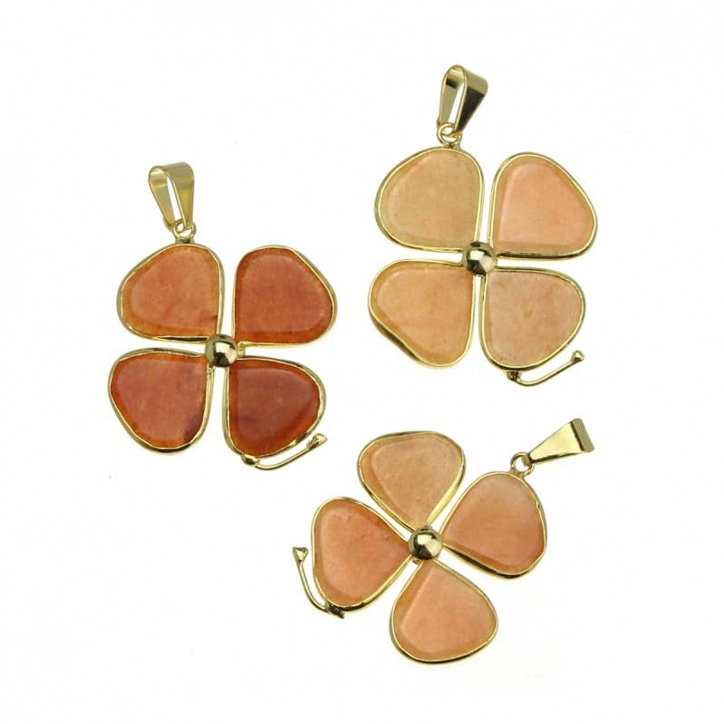 UniArt - Wholesale Individual Charm/Pendant - Golden Clover Pendant6