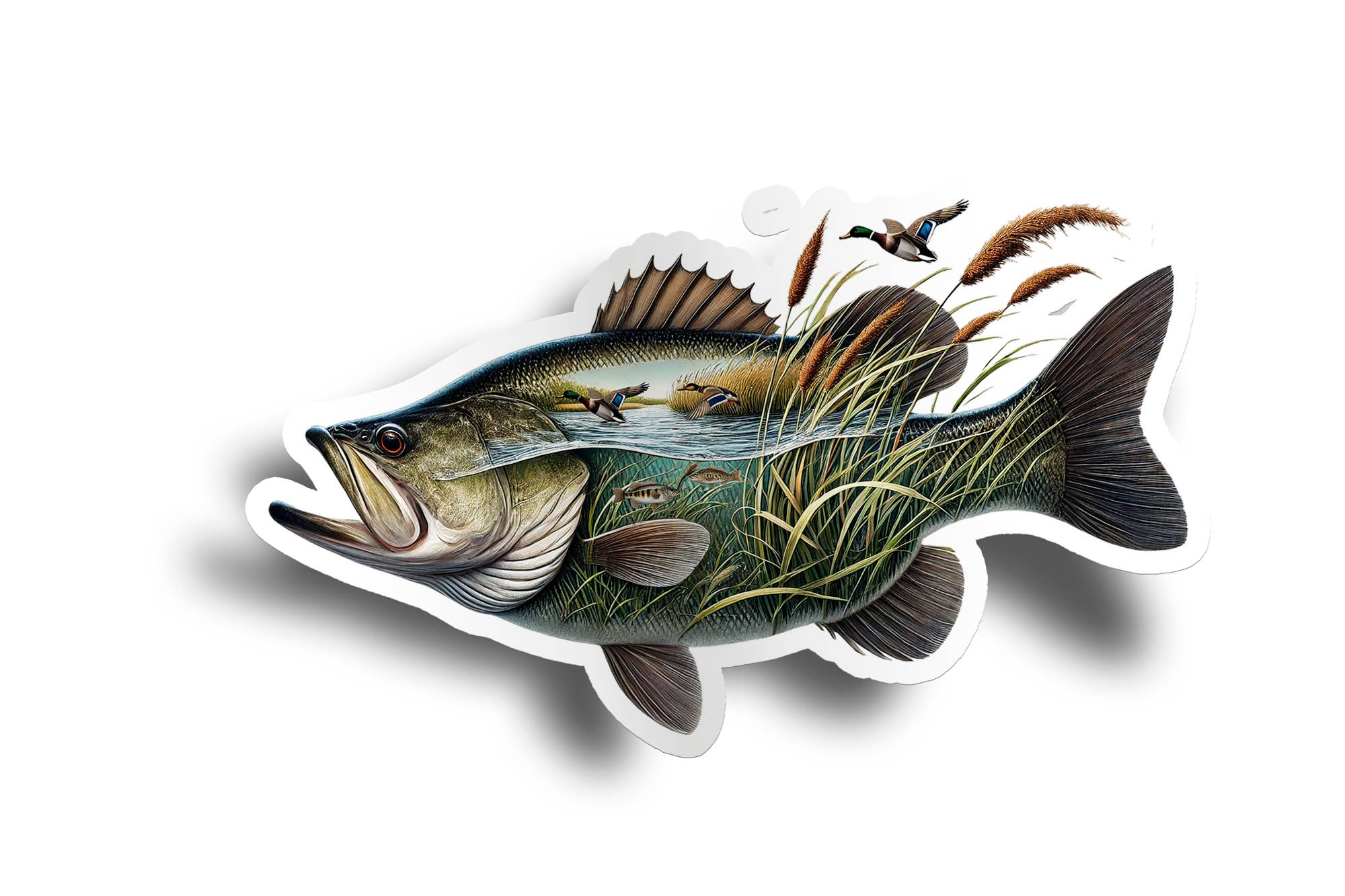 PiggyPrintStickers – wholesale Sticker – Angler Sticker | Largemouth Catch | Durable Vinyl Decal1