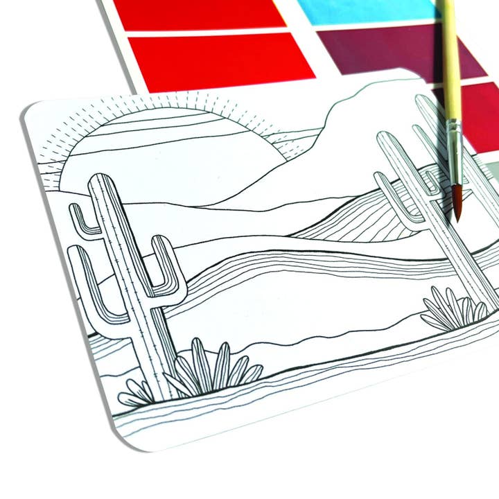 OOLY - Wholesale DIY craft kit - Scenic Hues: D.I.Y. Watercolor Art Kit - Desert Getaway (173