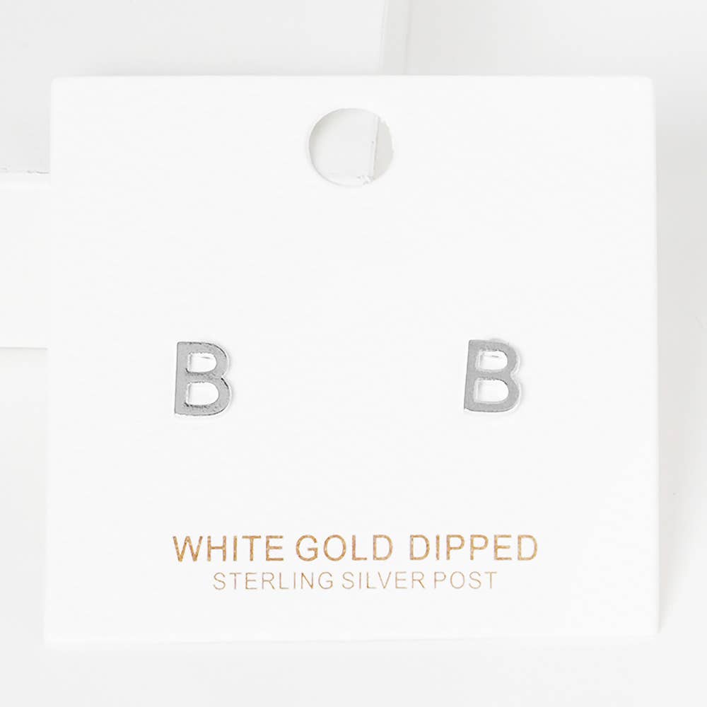 Sensibling Corp. - Wholesale Stud/Post Earrings - Gold Dipped Metal Initial Monogram Stud Earrings71