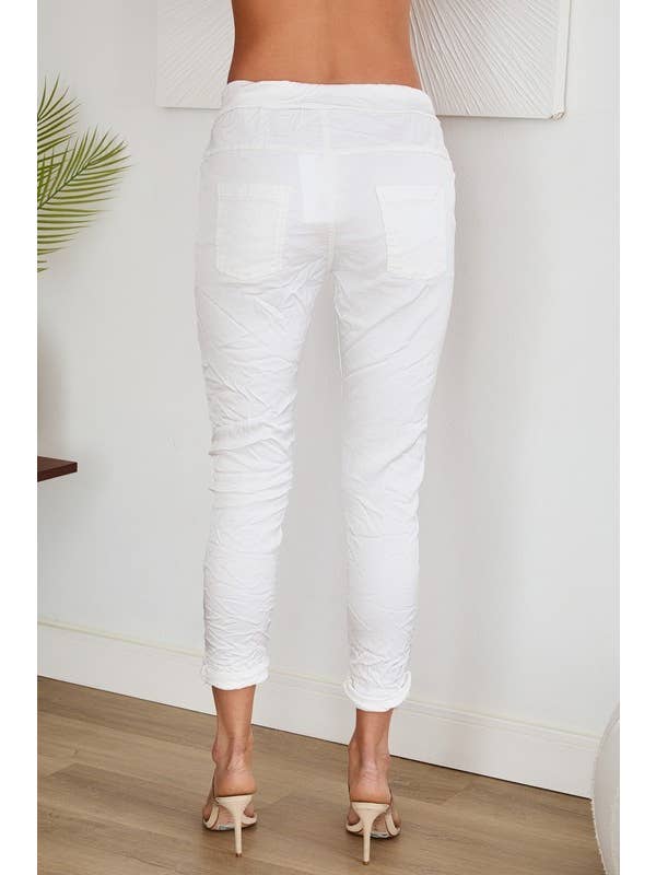 VENTI6 - Wholesale Lounge Sweatpants/jogging bottoms – Women's - SATIN SOLID CRINKLE JOGGERS (101002-6175-SOLIDSATIN)2