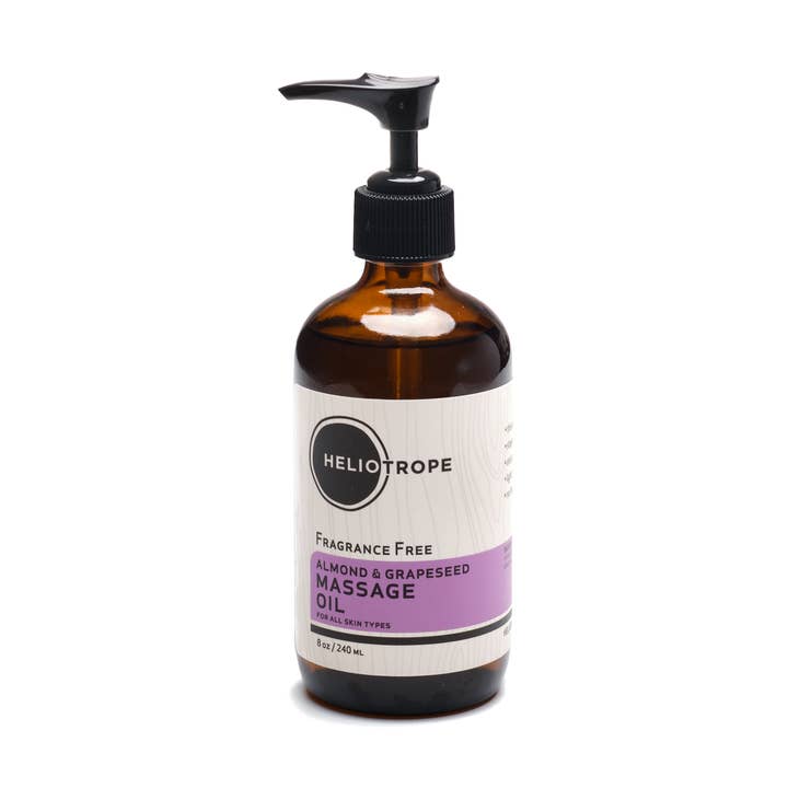 Olio da massaggio alla mandorla e vinaccioli per la vendita all'ingrosso da parte di Heliotrope