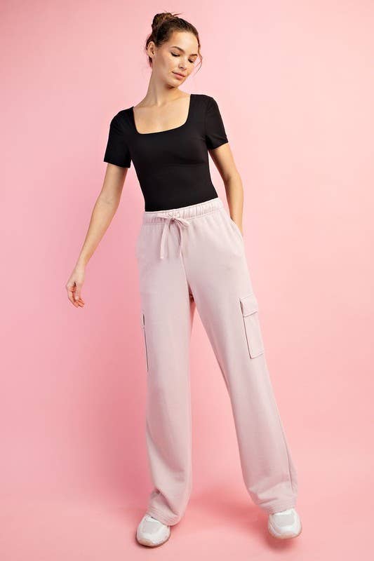 Sunday Morning – wholesale Mjukis- och joggingbyxor – Dam – P206337 RAK FRANSK FROTTÉ CARGO SWEATPANTS12