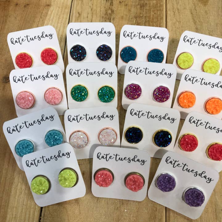 Summer Druzy Grab Bag of Earrings Box for wholesale by Kate Tuesday Jewelry