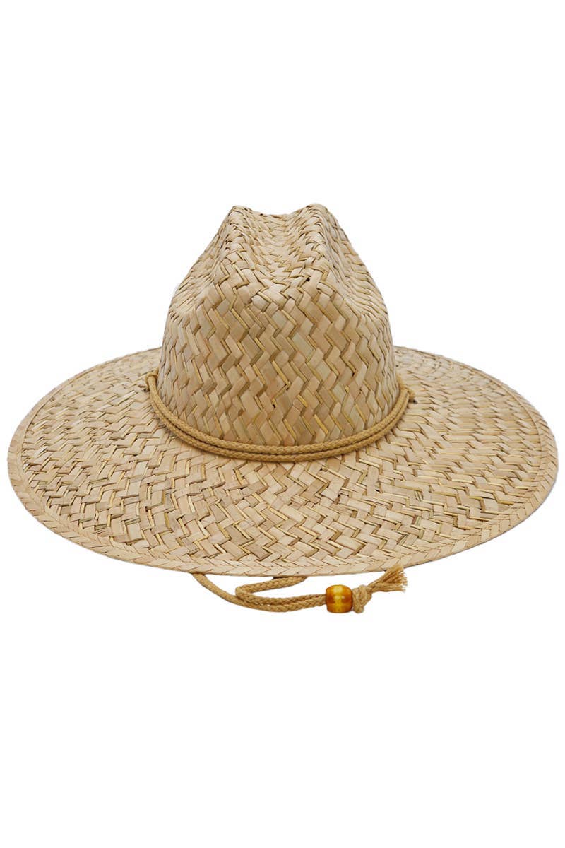 AS SHOWN Natural Weaved Palm Straw Lifeguard Hat for wholesale on Faire1