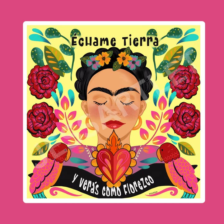 Frida “Échame Tierra” Print for wholesale by Jessartlet Illustrations