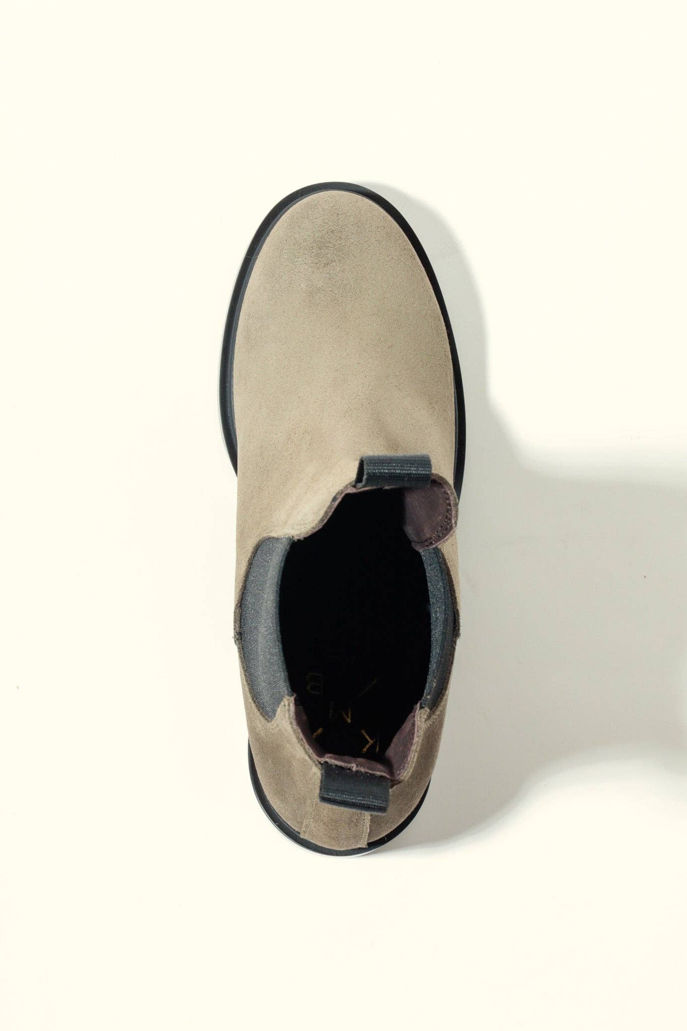 KMB Shoes - Wholesale Booties - Women's - INMA NUTRIA TAUPE – Ankle Boots with Elastic Inserts and Block Heel3