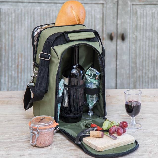 Del Mar - Bolso de vino y queso para dos personas con viñedo para venta al por mayor de Primeware Inc.