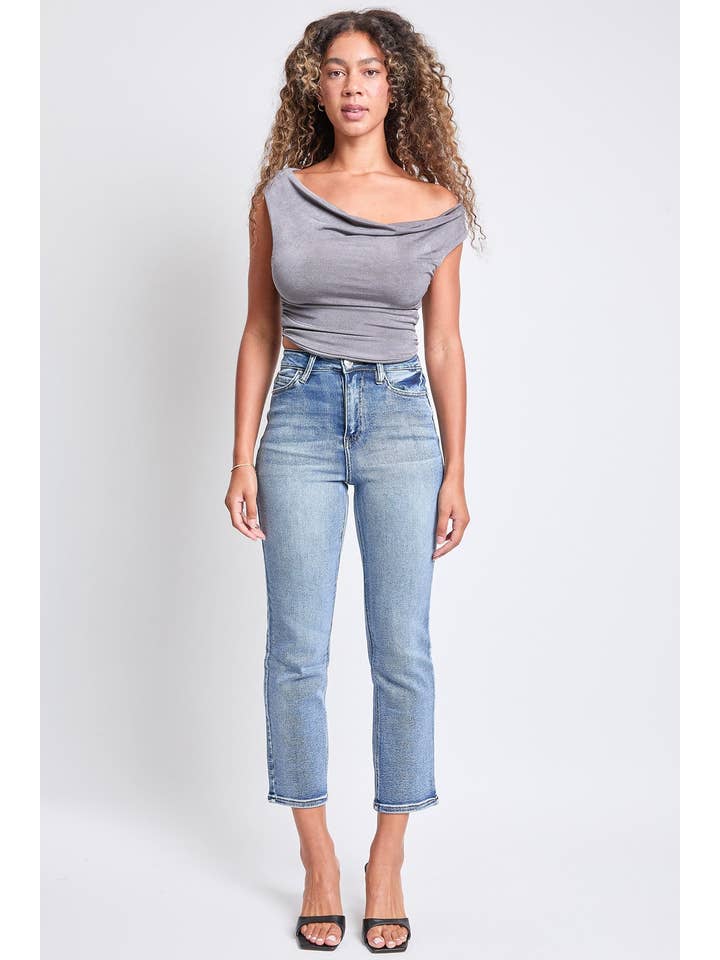 YMI - Wholesale Jeans - Women's - Luxe High Rise Vintage Stretch Straight Leg Jeans-P0271605