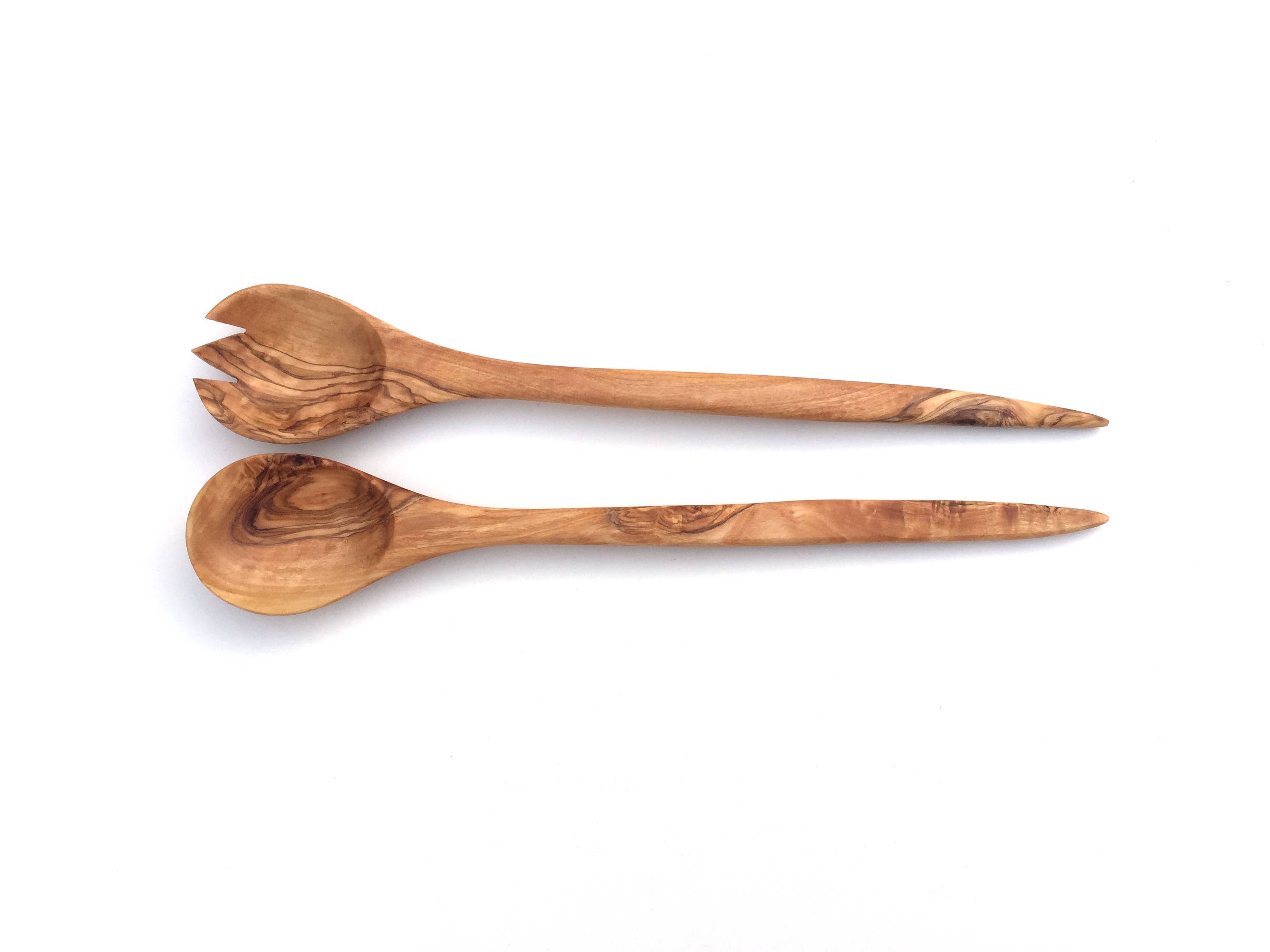 medina mood – wholesale Serveringsredskap – Set med 2 Barcelonasalladsbestick, 33 cm, salladsskedar i olivträ3