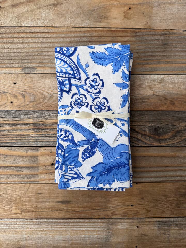 Set of Four Printed Cotton Napkins for wholesale by Belle's Nest