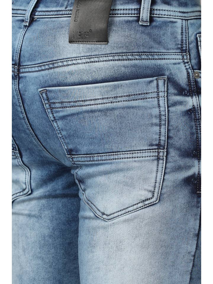 KEF CLOTHING – wholesale Jeans – Men’s – Blue with Light Fade Jeans1