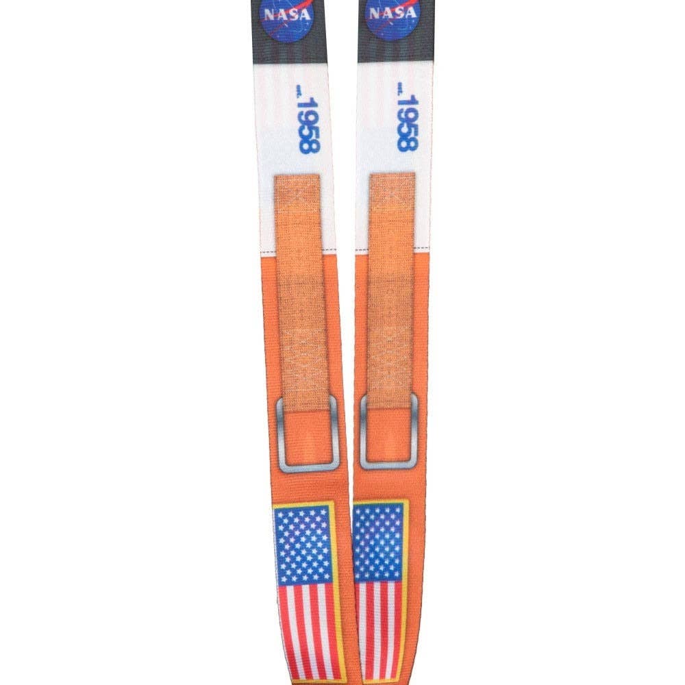 Bioworld Merchandising - Wholesale Lanyard - Unisex - Orange Suit Up NASA Lanyard with NASA Logo Keychain3