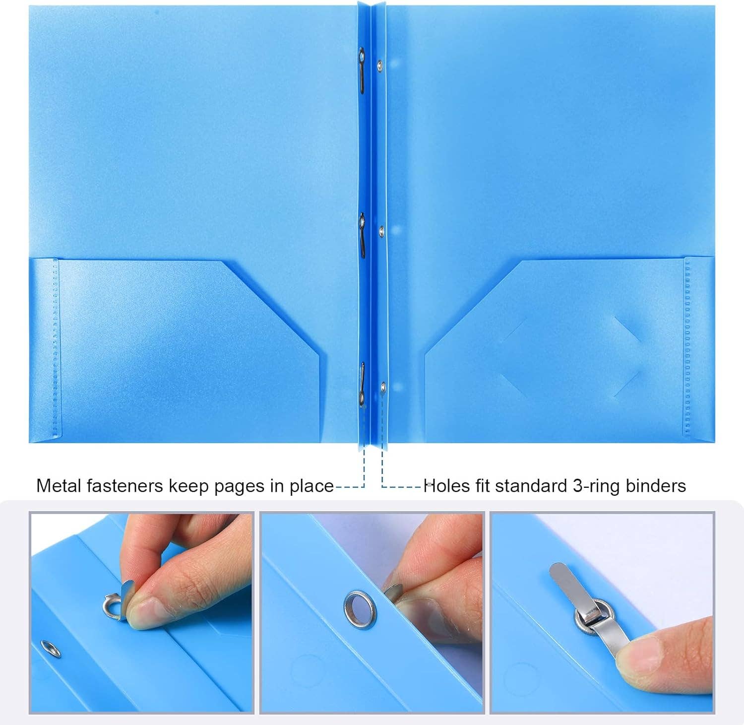 Crover - Wholesale Folders - Plastic Folder with 2 Pockets & 3 Prongs5
