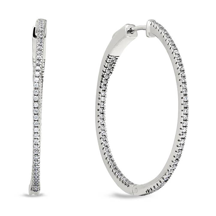 Large Inside Out Hoop Earrings (BL2294E) for wholesale by Kelly Waters