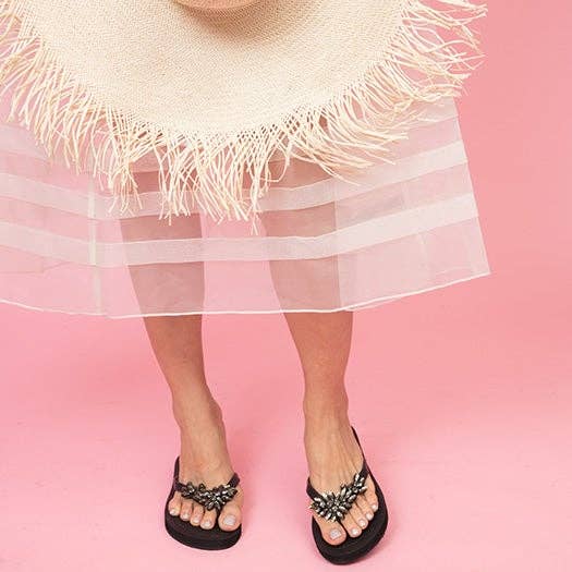 Sand by Saya - Vendita all'ingrosso Sandali - Donna - Manhattan (Black) - Sandalo piatto da donna4