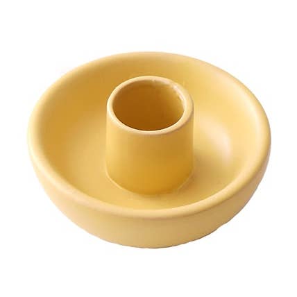 Palo Santo Brennschale aus Keramik, Pastellgelb für den Großhandel von Designs by Deekay Inc.