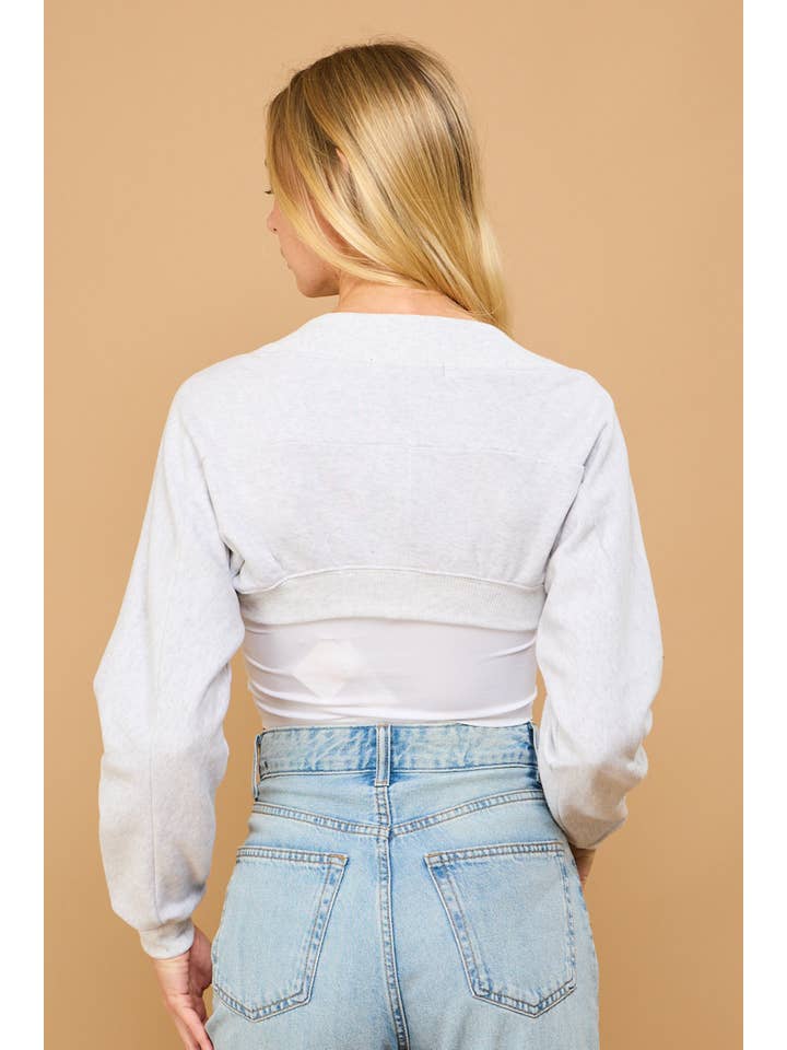 ANWND – Großhandel Strickoberteil – Damen – 10020 - ACHSELTUCH AUS FLEECE MIT WEITEN ÄRMELN1