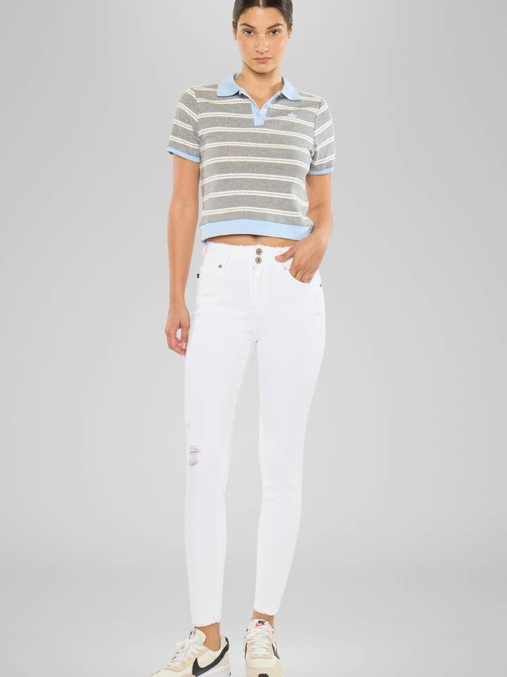 OPEN PACK HIGH RISE ANKLE SKINNY JEANS for wholesale by Kan Can USA