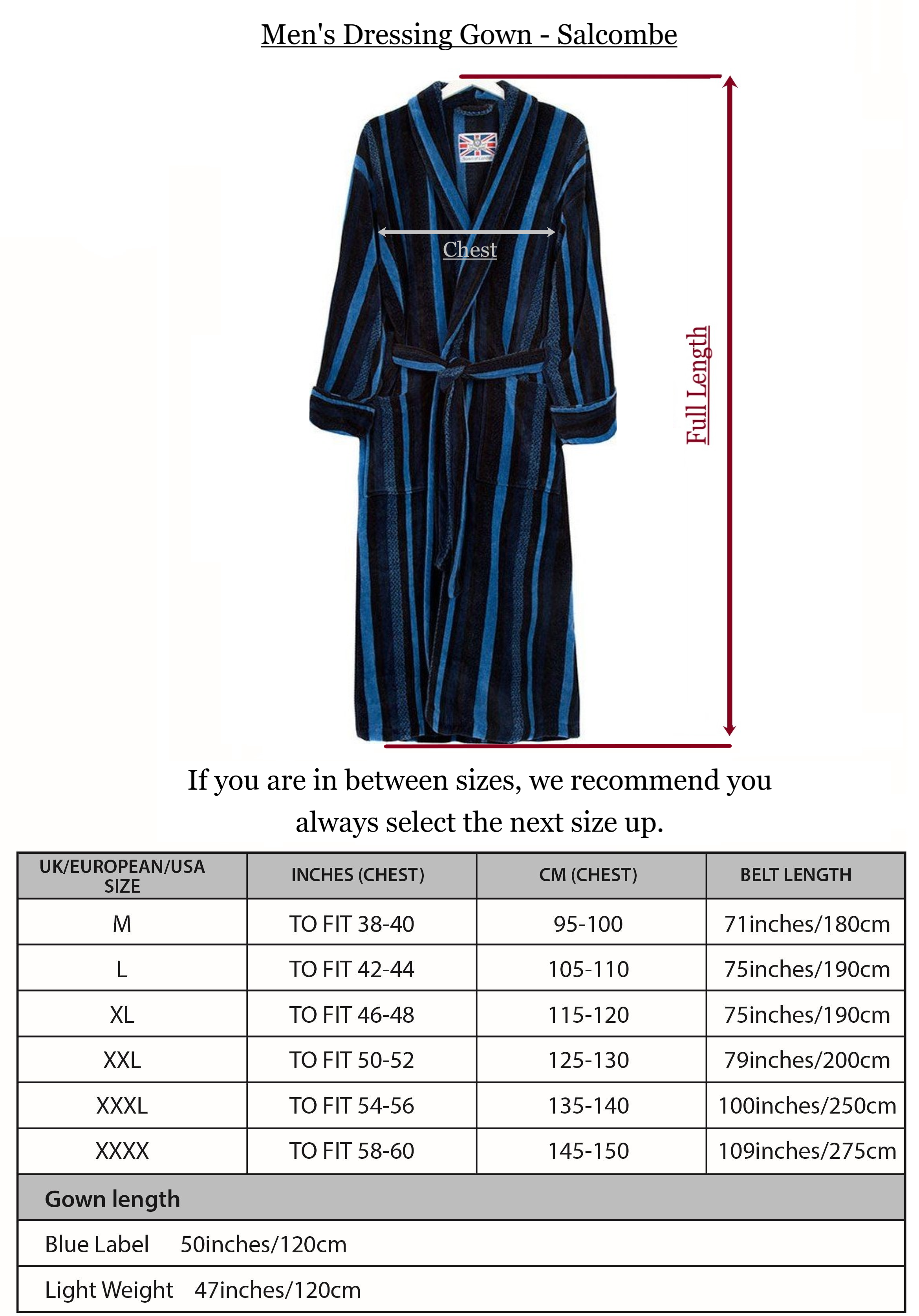 Bown Of London - Wholesale Badjas - Heren - Kamerjas voor heren - Salcombe (3XL, 4XL)6