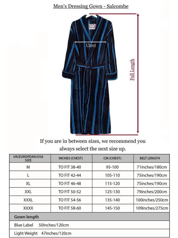 Bown Of London - Wholesale Badjas - Heren - Kamerjas voor heren - Salcombe (3XL, 4XL)6