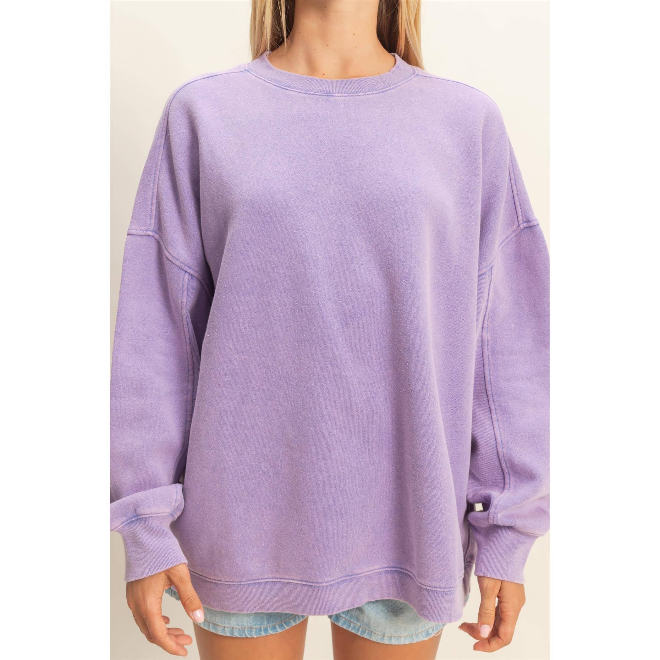 Double Zero - Wholesale Sweatshirt - Women's - Oversized Crew Neck Sweatshirt12
