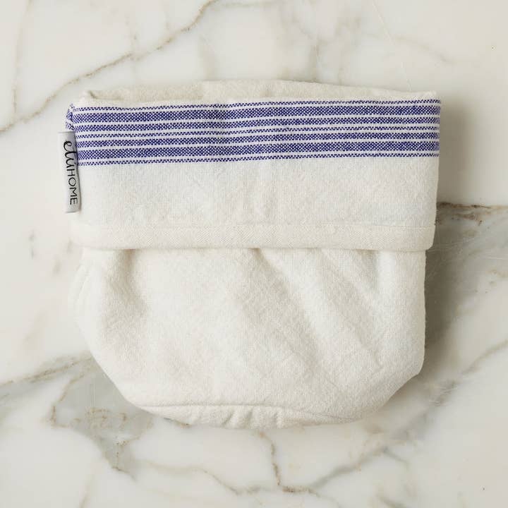 etúHOME - Wholesale Food Storage Wrap/Bag - Bistro Bag, Vintage Navy Blue Stripe, Set of 21