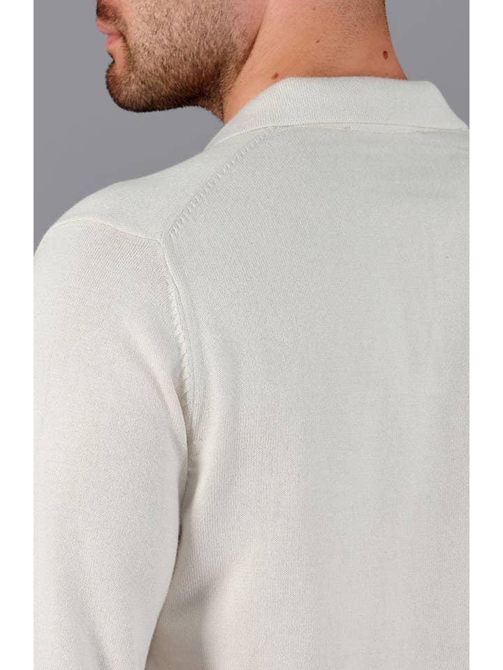 Paul James Knitwear - Wholesale Polo - Men's - Mens Lightweight Cotton Buttonless Polo Shirt